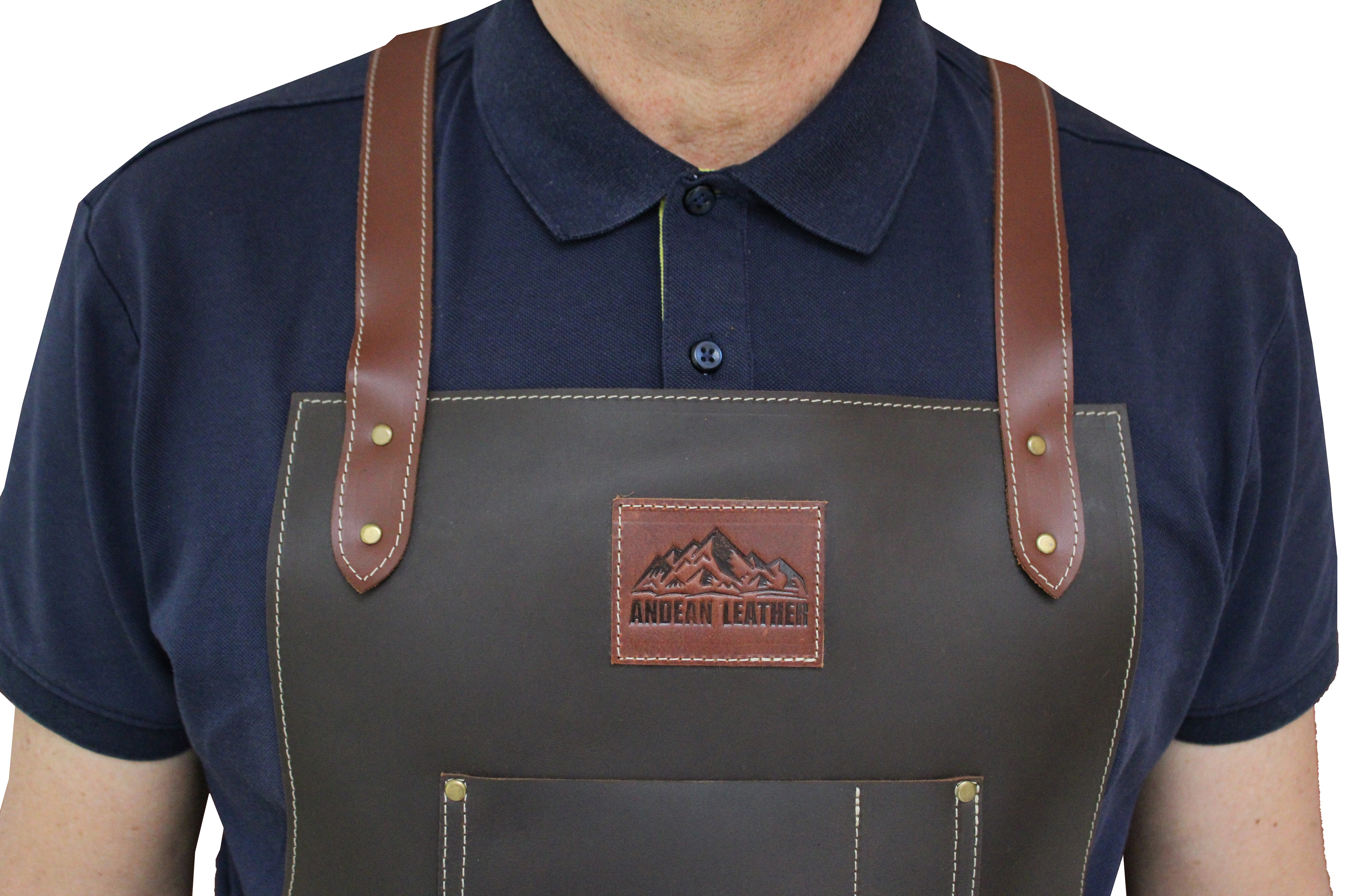 Urkuhide Full-Grain Andean Region Leather Apron with Pockets